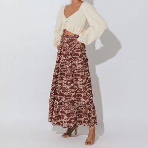 Cleobella Bria Ankle Skirt | Fringe Ikat